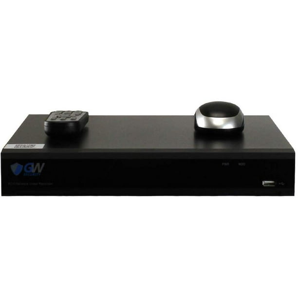Pre-installed 2TB HDD, 2x HDD bay, up to 16TB total GW Security 8 Channel H.265 4K HDMI NVR // Network Video Recorder 8CH PoE Ports Compatible with 8MP // 5MP //4MP 1080P Realtime ONVIF IP Cameras